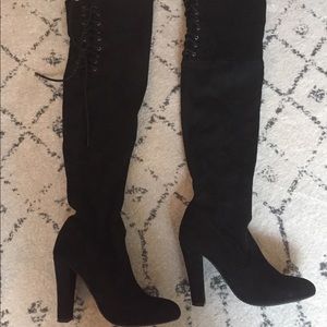 Steve Madden gleemer black over the knee boots